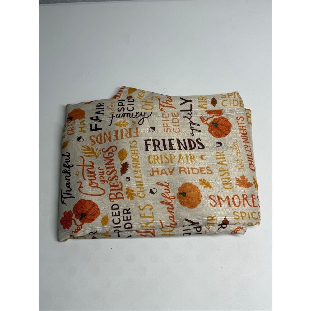 Celebrate Together Thanksgiving Fall Rectangle Tablecloth 84” X 60”
